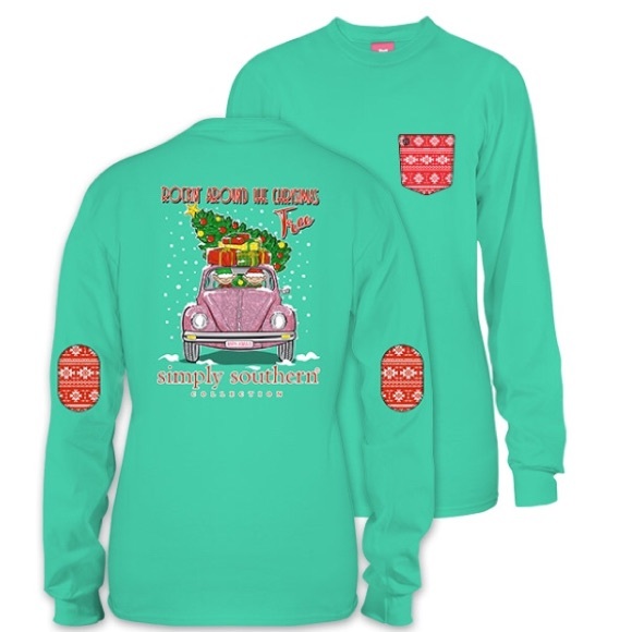 Christmas Long Sleeve Simply Southern Tee - Picture 2 of 4